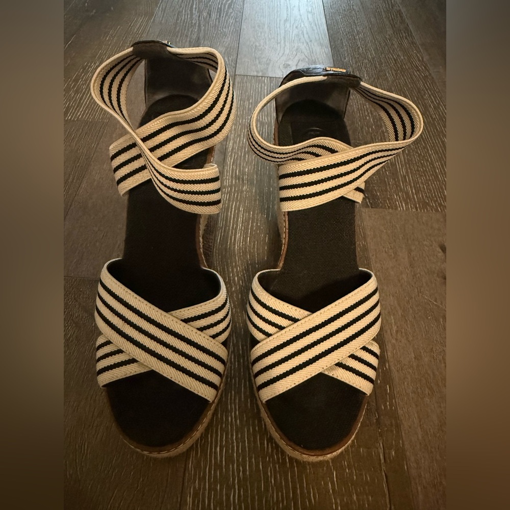 Tory Burch Frieda Platform Wedge Espadrille Sandals